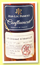 Jean-Luc Pasquet 'Le Cognac d'Eraville L.90's' (42.8%, OB, Confluences, Grande Champagne, 767 bottles)