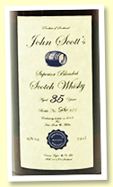 John Scott's 35 Year Old 'Supreme' Blended Scotch Whisky (43%, John Scott & Millers, 675 bottles, 2003) John Scott's 35 Year Old 'Supreme' Blended Scotch Whisky (43%, John Scott & Millers, 675 bottles, 2003)