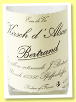 Kirsch d'Alsace Bertrand (45%, OB, France, +/-2015) 