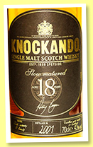 Knockando 18 yo 2001/2019 (43%, OB, Slow Matured) Knockando 18 yo 2001/2019 (43%, OB, Slow Matured)