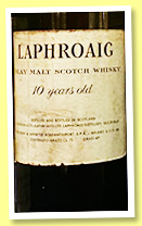 Laphroaig 10 yo (40%, OB for Bonfanti, Italy, screw cap, mid 1970s) Laphroaig 10 yo (40%, OB for Bonfanti, Italy, screw cap, mid 1970s)