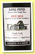 Long Pond 2010/2021 'STCE' (60%, Habitation Velier, LMDW 65th Anniversary, Jamaica, bourbon, cask #16, 331 bottles) Long Pond 2010/2021 'STCE' (60%, Habitation Velier, LMDW 65th Anniversary, Jamaica, bourbon, cask #16, 331 bottles)