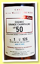 Maison Prunier 70 yo 1950/2021 (62%, The Purist Belgium, Wineforyou, Grande Champagne, 126 bottles)