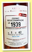 Maison Prunier 81 yo 1939/2021 (43.2%, The Purist, Wine4you, petite champagne, 42 bottles)