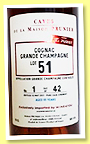 Maison Prunier 'Lot 51' (58%, The Purist Belgium, Grande Champagne, 42 bottles, 2021) Maison Prunier 'Lot 51' (58%, The Purist Belgium, Grande Champagne, 42 bottles, 2021)