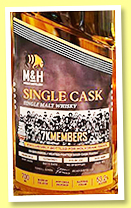 Milk & Honey 2018/2021 (53.2%, OB, Israel, 7K Members Holy Dram, peated porter beer cask finish, cask #2018-0909, 234 bottles) 