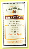 Ord 11 yo 2008/2020 (54.1%, Cadenhead, Sherry Cask, 210 bottles) 