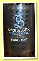 Springbank 17 yo 1996/2014 (53.3%, OB for Taiwan, fresh sherry, cask #582, 534 bottles) 