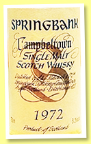 Springbank 1972 (51.2%, OB, Big S, for Taiwan, +/-1995)