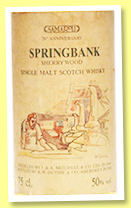 Springbank 1980/1988 (50%, Duthie for Samaroli, 20th Anniversary, fino sherry, 540 bottles)