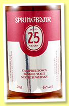 Springbank 25 yo (46%, OB, 1400 bottles, 2021) 