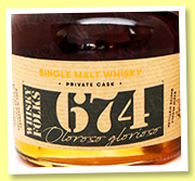 St Killian 2017/2021 (59.6%, OB, Germany, Wisky Folks, 1st fill oloroso hogshead, cask #674, 446 bottles) St Killian 2017/2021 (59.6%, OB, Germany, Wisky Folks, 1st fill oloroso hogshead, cask #674, 446 bottles)