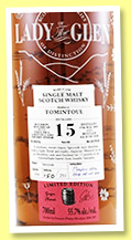 Tomintoul 15 yo 2005/2020 (55.7%, Lady of the Glen, amontillado finish, cask #19A, 251 bottles) Tomintoul 15 yo 2005/2020 (55.7%, Lady of the Glen, amontillado finish, cask #19A, 251 bottles)