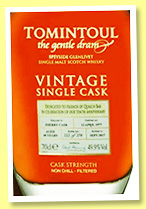 Tomintoul 40 yo 1977/2017 (49.9%, OB, Quaich Bar Singapore Exclusive, 10th Anniversary, sherry, 270 bottles) Tomintoul 40 yo 1977/2017 (49.9%, OB, Quaich Bar Singapore Exclusive, 10th Anniversary, sherry, 270 bottles)