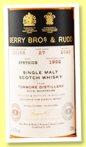 Tormore 27 yo 1992/2020 (43.7%, Berry Bros. & Rudd for Kirsch Import, Odessa Black Wine cask, cask #101153) Tormore 27 yo 1992/2020 (43.7%, Berry Bros. & Rudd for Kirsch Import, Odessa Black Wine cask, cask #101153)