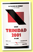 Trinidad 20 yo 20 yo 2001/2021 (65.6%, La Maison du Whisky, Conquête, 65th Anniversary) 