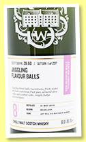 Tullibardine 8 yo 2012 (60.6%, Scotch Malt Whisky Society, #28.60, first fill barrel, 'Juggling flavour balls', 237 bottles)
