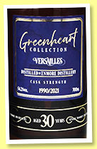 Versailles/Enmore 30 yo 1990/2021 (54.2%, Greenheart Collection, Guyana, 235 bottles) Versailles/Enmore 30 yo 1990/2021 (54.2%, Greenheart Collection, Guyana, 235 bottles)