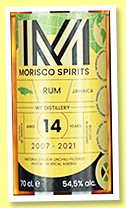 WP Distillery 14 yo 2007/2021 (54.5%, Morisco Spirits, Jamaica) WP Distillery 14 yo 2007/2021 (54.5%, Morisco Spirits, Jamaica)