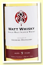 Ardmore 9 yo 2011/2021 (57.6%, Watt Whisky, bourbon barrel, 238 bottles)
Ardmore 9 yo 2011/2021 (57.6%, Watt Whisky, bourbon barrel, 238 bottles)