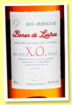 Baron de Lustrac 40 yo 'XO' (46.4%, OB, for Wine4You, Bas-armagnac, 4000 bottles, +/-2021) Baron de Lustrac 40 yo 'XO' (46.4%, OB, for Wine4You, Bas-armagnac, 4000 bottles, +/-2021)