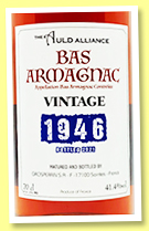 Bas-armagnac 1946/2021 (41.4%, Grosperrin for The Auld Alliance, 34 bottles) Bas-armagnac 1946/2021 (41.4%, Grosperrin for The Auld Alliance, 34 bottles)