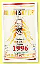 Ben Nevis 1996/2021 (52.8%, The Whisky Jury, sherry butt, cask #1773, 354 bottles) Ben Nevis 1996/2021 (52.8%, The Whisky Jury, sherry butt, cask #1773, 354 bottles)
