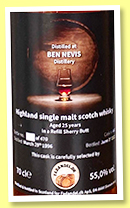 Ben Nevis 25 yo 1996/2021 (49%, Fadandel, refill sherry butt, cask #447, 470 bottles) Ben Nevis 25 yo 1996/2021 (49%, Fadandel, refill sherry butt, cask #447, 470 bottles)