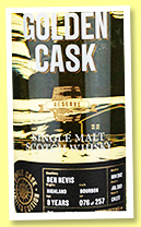 Ben Nevis 8 yo 2012/2021 (59.9%, The Golden Cask, The Whisky Barrel exclusive, bourbon, cask #CM277, 257 bottles) Ben Nevis 8 yo 2012/2021 (59.9%, The Golden Cask, The Whisky Barrel exclusive, bourbon, cask #CM277, 257 bottles)