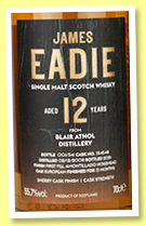 Blair Athol 12 yo 2008/2021 (55.7%, James Eadie, Amontillado cask finish, export exclusive, cask # 354548, 341 bottles) Blair Athol 12 yo 2008/2021 (55.7%, James Eadie, Amontillado cask finish, export exclusive, cask # 354548, 341 bottles)