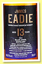 Blair Athol 13 yo 2007/2021 (58.2%, James Eadie, Marsala cask finish, UK exclusive, cask # 3887, 314 bottles) Blair Athol 13 yo 2007/2021 (58.2%, James Eadie, Marsala cask finish, UK exclusive, cask # 3887, 314 bottles)
