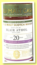 Blair Athol 20 yo 1995/2016 (50%, Hunter Laing, Old Malt Cask, sherry butt, cask # #HL 12149, 597 bottles) Blair Athol 20 yo 1995/2016 (50%, Hunter Laing, Old Malt Cask, sherry butt, cask # #HL 12149, 597 bottles)