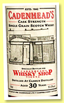 Cambus 30 yo 1991/2021 (53.3%, Cadenhead, Annual Shop Release 2021, oloroso sherry hogshead) 