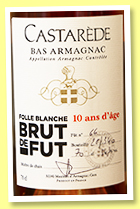 Castarède 10 yo 'Brut de Fût Folle Blanche' (51.7%, OB, Bas-armagnac, +/-2019) Castarède 10 yo 'Brut de Fût Folle Blanche' (51.7%, OB, Bas-armagnac, +/-2019)