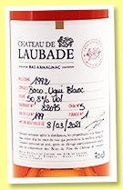 Château de Laubade 1992/2021 'Brut de Fût' (50.8%, OB for Fassstark.de, Bas-armagnac, barrique, cask #82075, tirage n°1) Château de Laubade 1992/2021 'Brut de Fût' (50.8%, OB for Fassstark.de, Bas-armagnac, barrique, cask #82075, tirage n°1)