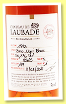 Château de Laubade 1992/2021 'Brut de Fût' (50.8%, OB, Bas-armagnac, cask #82075) Château de Laubade 1992/2021 'Brut de Fût' (50.8%, OB, Bas-armagnac, cask #82075)