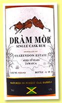 Clarendon 10 yo 2010/2021 (63%, Dràm Mor, Jamaica, cask #433043, 295 bottles) Clarendon 10 yo 2010/2021 (63%, Dràm Mor, Jamaica, cask #433043, 295 bottles)
