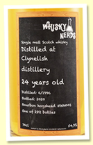 Clynelish 24 yo 1996/2020 (54.9%, Whisky Nerds, bourbon hogshead, 282 bottles) Clynelish 24 yo 1996/2020 (54.9%, Whisky Nerds, bourbon hogshead, 282 bottles)