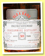 Cragganmore 30 yo 1986/2017 (59.7%, Hunter Laing, Old & Rare, Platinum Selection, refill hogshead, 167 bottles) Cragganmore 30 yo 1986/2017 (59.7%, Hunter Laing, Old & Rare, Platinum Selection, refill hogshead, 167 bottles)