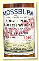 Craigellachie 13 yo 2007/2021 (46%, Mossburn, Oloroso finish)
Craigellachie 13 yo 2007/2021 (46%, Mossburn, Oloroso finish)