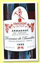 Domaine de Baraillon 21 yo 1999/2021 (48%, GrapeDiggaz, Wu Dram Clan and Kirsch Import, Bas-armagnac, 100% folle blanche, cask #22, 142 bottles) Domaine de Baraillon 21 yo 1999/2021 (48%, GrapeDiggaz, Wu Dram Clan and Kirsch Import, Bas-armagnac, 100% folle blanche, cask #22, 142 bottles)