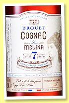 Drouet et FIls 7 yo 2010/2017 'Fine Méline' (40%, OB, cognac, grande champagne, 1500 bottles) Drouet et FIls 7 yo 2010/2017 'Fine Méline' (40%, OB, cognac, grande champagne, 1500 bottles)