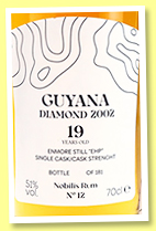 Enmore at Diamond 19 yo 2002/2021 'EHP' (51%, Nobilis Rum, Guyana, 181 bottles) Enmore at Diamond 19 yo 2002/2021 'EHP' (51%, Nobilis Rum, Guyana, 181 bottles)