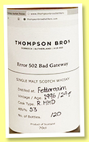Fettercairn 24 yo 1995/2021 (53%, Thompson Bros., refill hogshead, 20 bottles) 