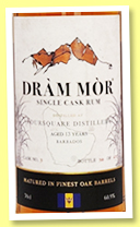 Foursquare 13 yo 2007/2021 (60.9%, Dram Mor, Barbados, 277 bottles) Foursquare 13 yo 2007/2021 (60.9%, Dram Mor, Barbados, 277 bottles)