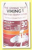 Girvan 30 yo 1991/2021 (53.6%, The Whisky Barrel, The Grand Tour, Viking 1, 1st fill palo cortado, cask #TWB1022, 162 bottles)