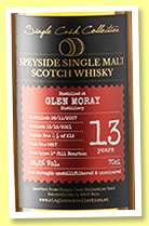 Glen Moray 13 yo 2007/2021 (58.3%, Single Cask Collection, 1st fill bourbon barrel, 212 bottles) Glen Moray 13 yo 2007/2021 (58.3%, Single Cask Collection, 1st fill bourbon barrel, 212 bottles)
