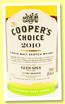 Glen Spey 11 yo 2010/2021 (55%, The Cooper's Choice, Calvados cask finish, cask #803006, 354 bottles) Glen Spey 11 yo 2010/2021 (55%, The Cooper's Choice, Calvados cask finish, cask #803006, 354 bottles)