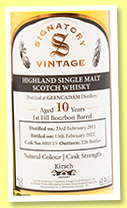 Glencadam 10 yo 2011/2022 (61.5%, Signatory Vintage for Kirsch Import, 1st fill bourbon barrel, cask #800115, 226 bottles)