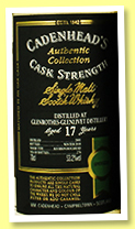 Glenrothes-Glenlivet 17 yo 2001/2018 (53.2%, Cadenhead, Authentic Collection, bourbon hogshead, 276 bottles) Glenrothes-Glenlivet 17 yo 2001/2018 (53.2%, Cadenhead, Authentic Collection, bourbon hogshead, 276 bottles)